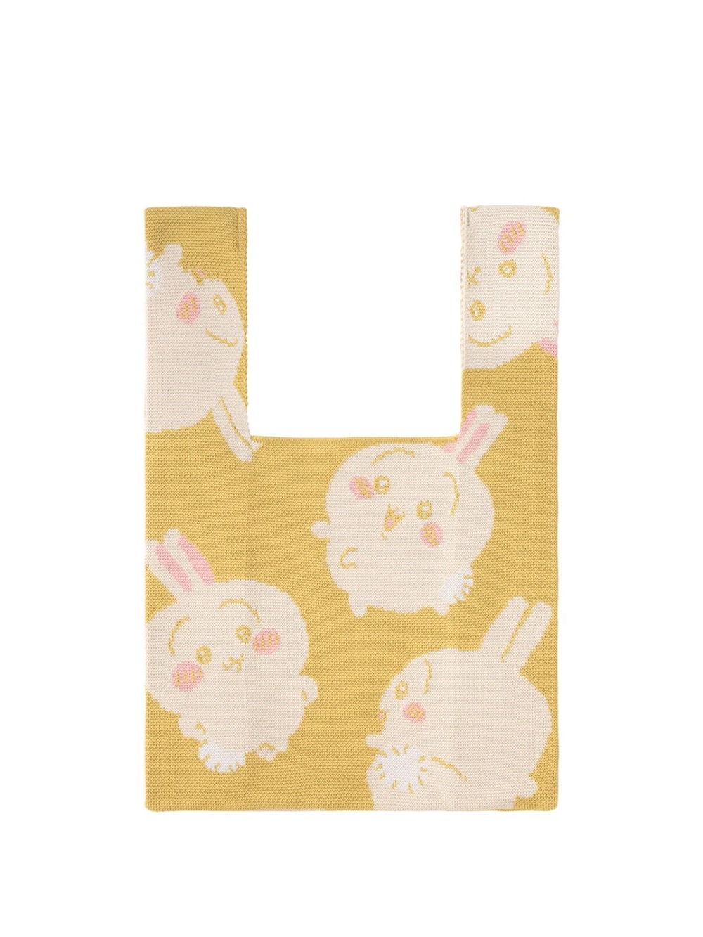 NWOT Nagano Characters knit bag CHIIKAWA USAGI in mustard yellow